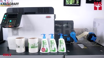 Soap dispenser label printing طابعة ستكرات لعلب الصابون