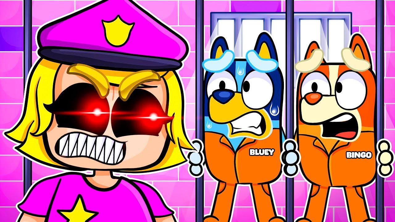 BLUEY et BINGO vs BARRY'S PRISON de FILLES sur Roblox !
