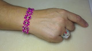 FUCHSIA AND AMETHYST BRACELET