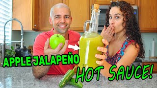 Homemade Fermented Jalapeno HOT SAUCE Recipe (with Green APPLE!)