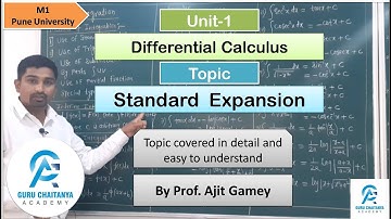Standard Expansion Mathematics 1 Full Lecture Pune university Unit-1 Differential Calculus