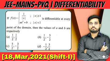 JEE Mains 2021 PYQ [18,Mar,2021(Shift-I)] | Let f(x) is differentiable at everypoint of the domain