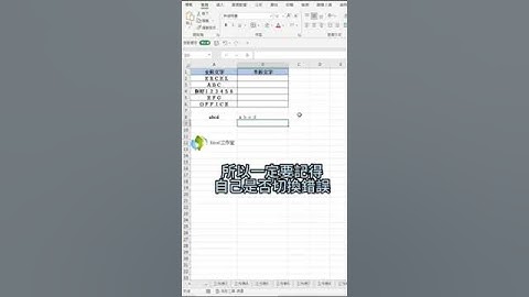 你會將表格中全形的文字一次轉為半形文字嗎？☺️#excel #excel教學 #excel技巧 #短視頻 #excel工作室 #office教學 #excel函式