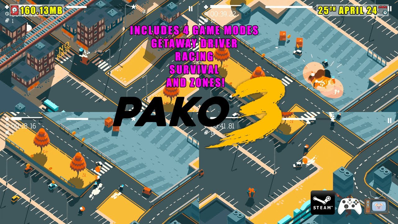 PAKO 3: [PC] - Includes 4 game modes(Getaway driver, Racing, Survival ...