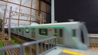 【リアル目線】Nゲージ 東急2000系 発車&東急5000系 入線シーン【ユート放送局】