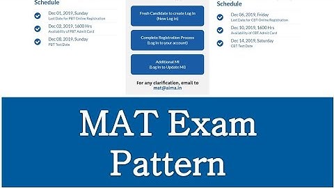 MAT 2021 Exam Pattern | Know Exam duration, Marking Scheme, Sections