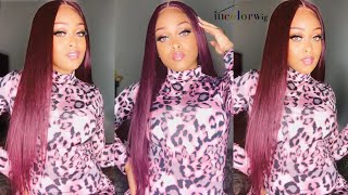 PERFECT BURGUNDY WIG FROM INCOLORWIG (INSTALL/STYLING) ft. incolorwig