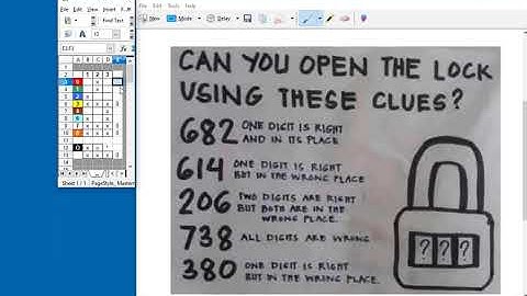 Combination Lock Logic Puzzle