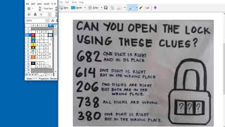 Combination Lock Logic Puzzle