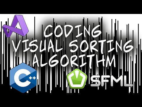 CODING VISUAL SORTING ALGORITHM C++/SFML VISUAL STUDIO 2019