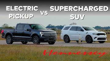 H1000 Durango Hellcat vs. Ford Lightning // Drag Race // EV vs. ICE
