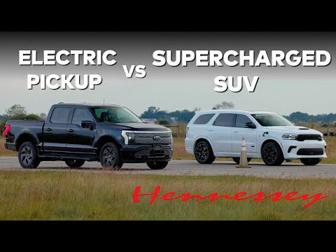 H1000 Durango Hellcat vs. Ford Lightning // Drag Race // EV vs. ICE