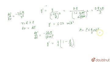 (a) Assuming the earth to be a sphere of uniform density, calculate the value of acceleration du...