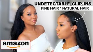 *VIRAL* Seamless Amazon Clipins  Natural 4B  4C & Fine Hair | Best Brand on Amazon!