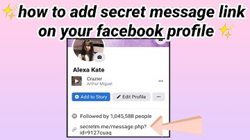 HOW TO ADD SECRET MESSAGE LINK ON YOUR FACEBOOK PROFILE | TUTORIAL | 2021