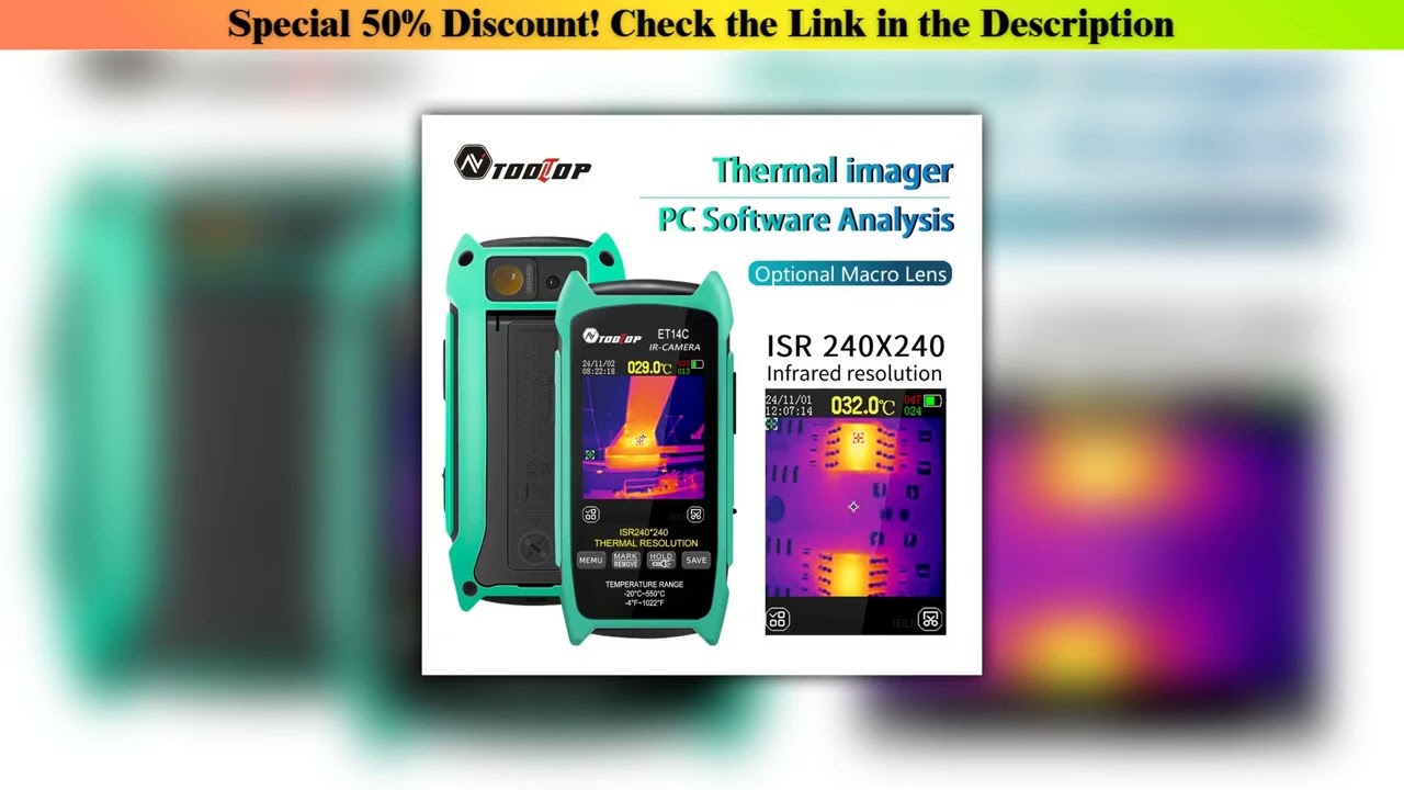 Discount TOOLTOP ET14C 2.8inch Thermal Imager 25Hz Home Thermal imaging Camera ISR240x240 Thermogra