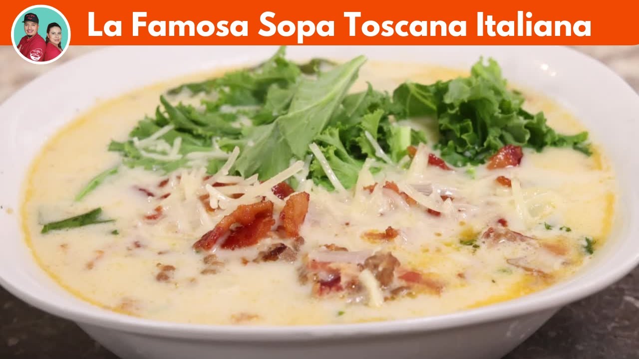 Como Hacer SOPA TOSCANA | olive garden zuppa toscana - YouTube
