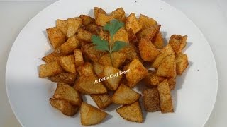 PAPAS FRITAS, ADOBADAS, Receta # 203, papas
