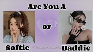 Are You a softie or Baddie✨ | Aesthetic Quiz | Find Your Type 2024 ❥
