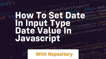 How to set date in input type date value in javascript