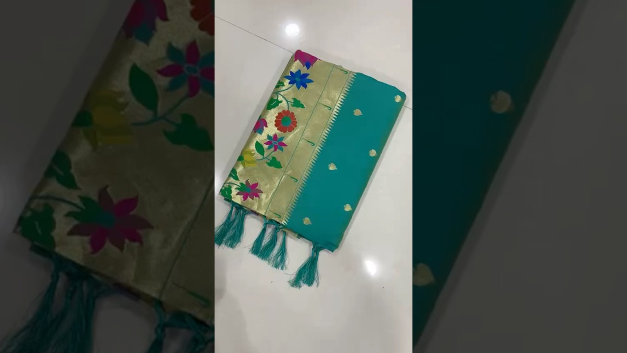 Multicolor Floral Meena Zari Pallu Paithani Saree