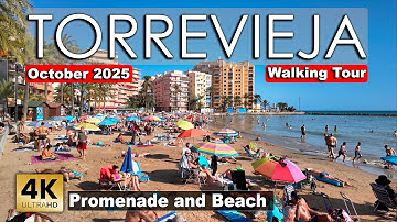 Torrevieja - Promenade & Beach 2025, October 14 - Spain | Costa Blanca - Walking tour [4k 60fps]