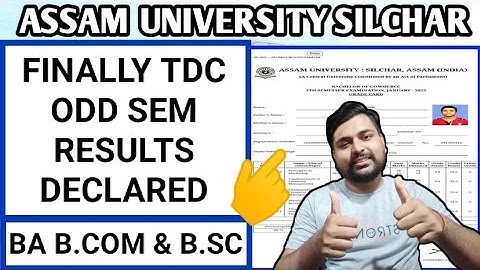 Finally TDC odd sem results is out | Check your marks | Assam University | Pranoy Roy