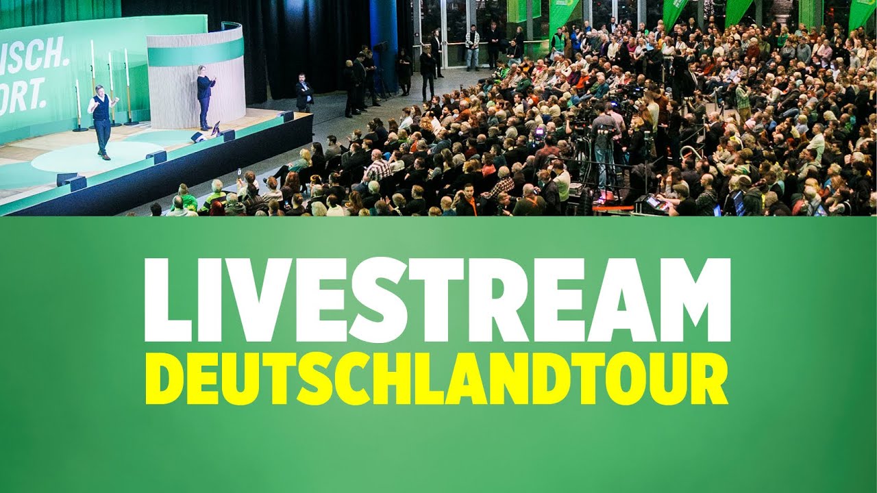 Wahlkampftour mit Robert Habeck in Frankfurt - YouTube