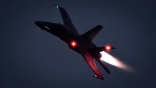 CF-18 Hornet Demo in the Dark - Abbotsford Airshow 2023