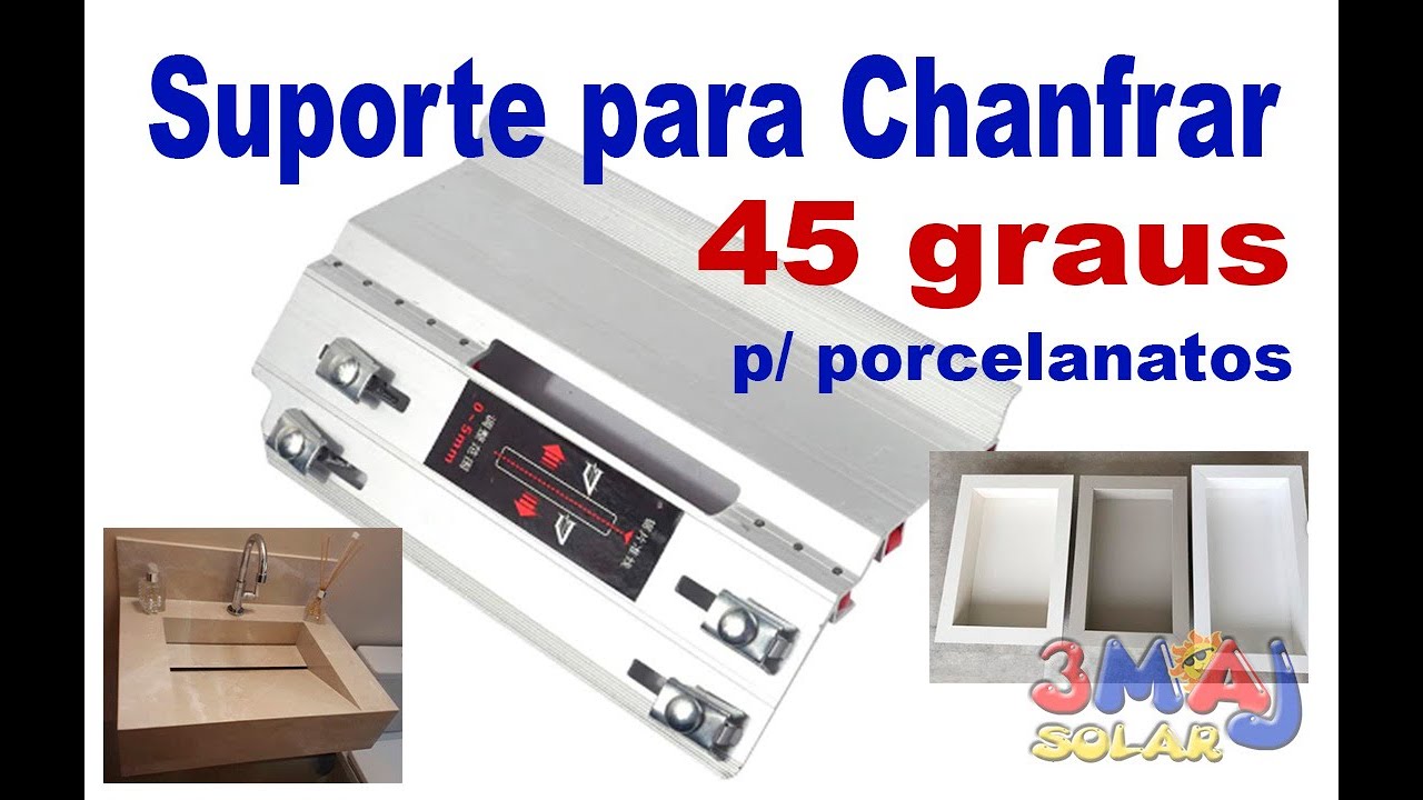 Suporte para Chanfrar em 45 graus Serra Mármore (Makita, Bosh, Skill, B&D).