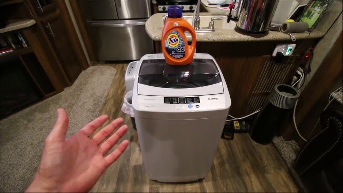 Portable Compact Washing Machine 1.34 Cu.ft Spin Washer Drain Pump 8 Water  Level