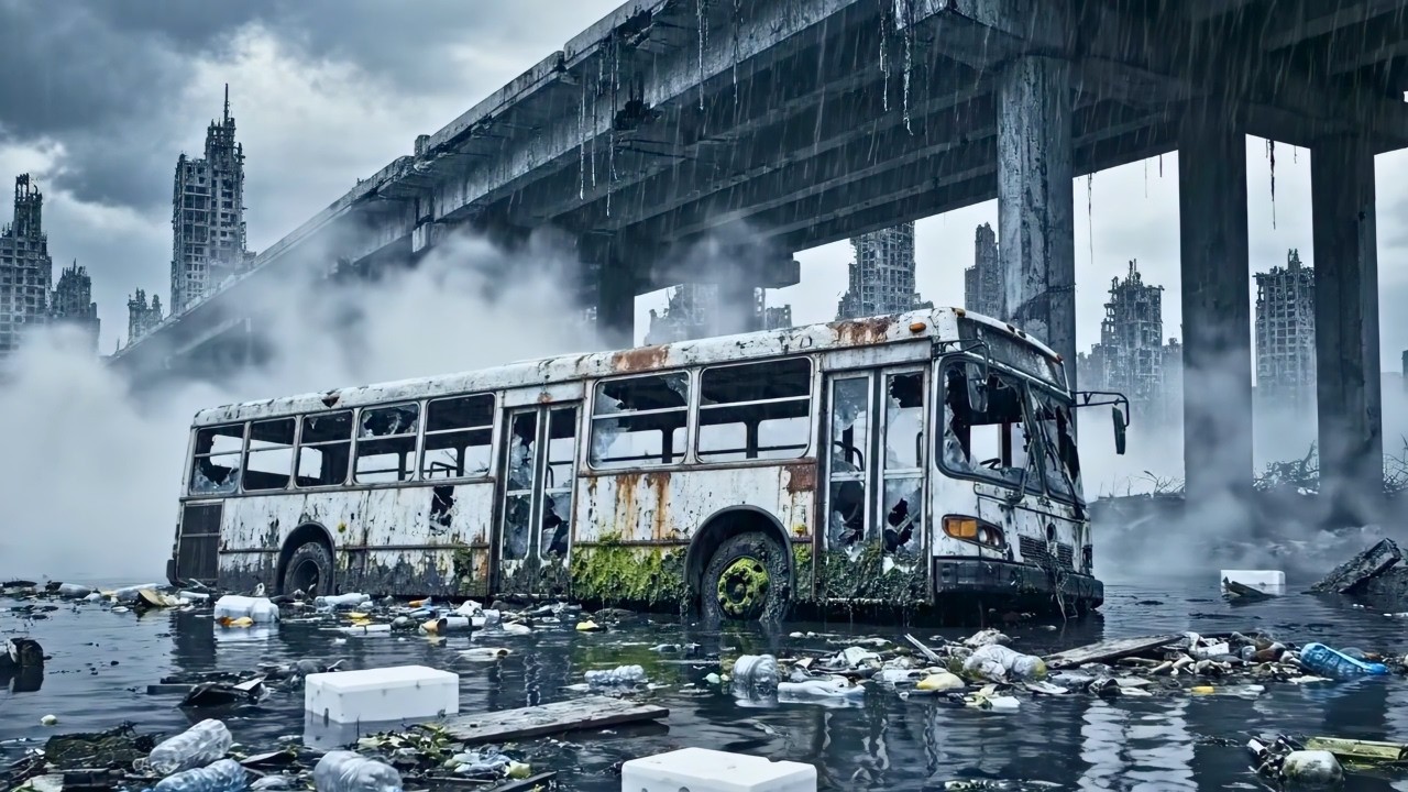 Post-Apocalyptic Flooded City Journey | Cinematic Ambient Music 4K