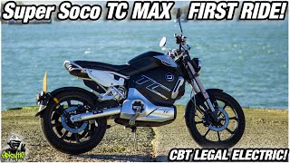 Super Soco TC MAX - First Ride! CBT Legal Electric Motorcycle!