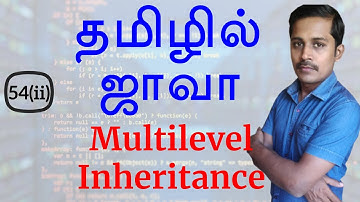 Java in Tamil - Multilevel Inheritance - Java Training in Chennai - Payilagam