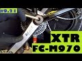 Shimano XTR FC-M970 crankset removal / installation. Two piece chainset. How to remove.