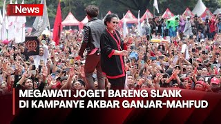 Megawati Joget Bareng Slank di Kampanye Akbar Ganjar-Mahfud di Bandung