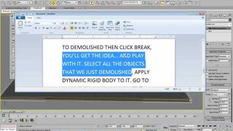 How to Fracture or demolish object in 3ds max using mass fx