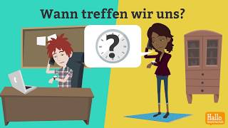 Learn German with dialogues / Lesson 9 / What can you do well? Time