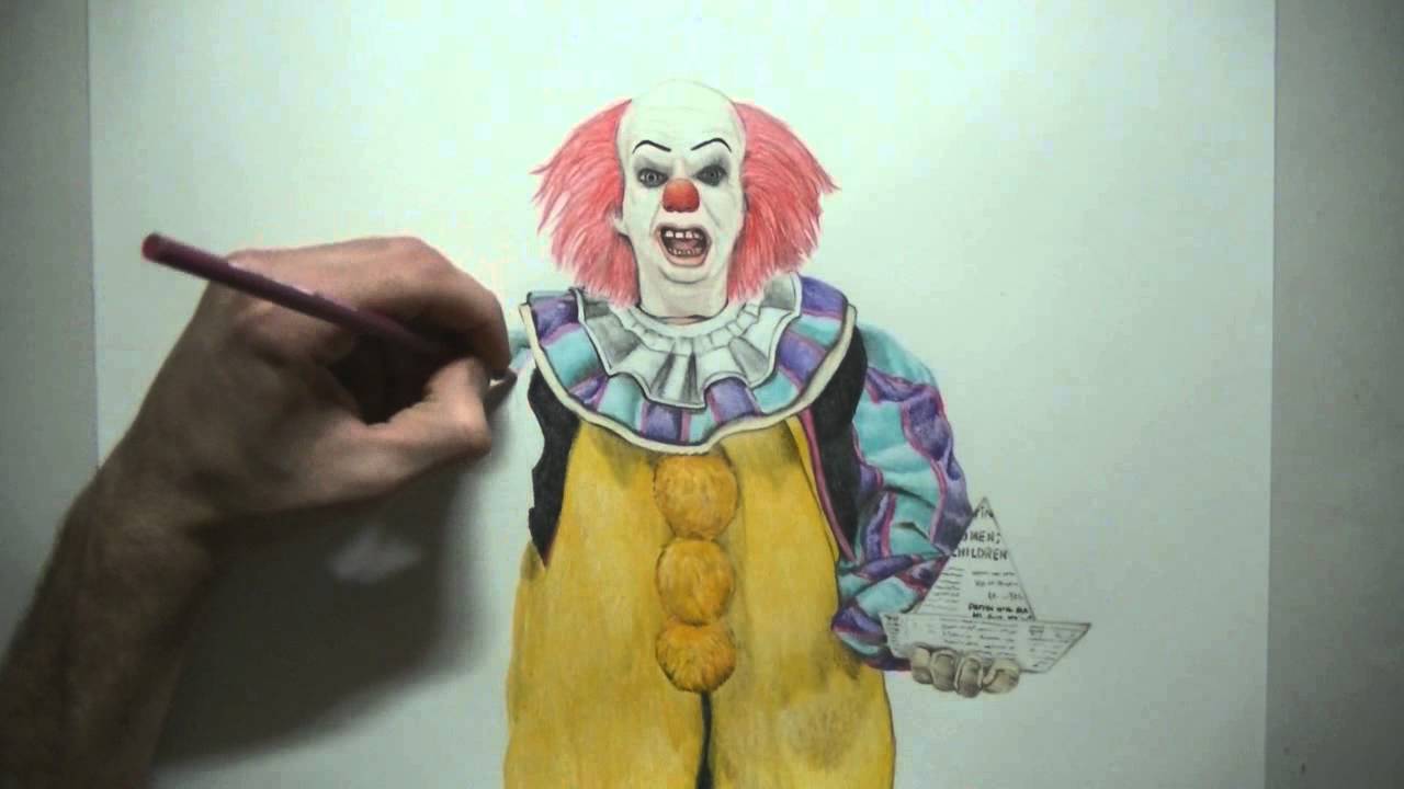 Draw Halloween Characters - Pennywise The Clown - Stephen King's - YouTube