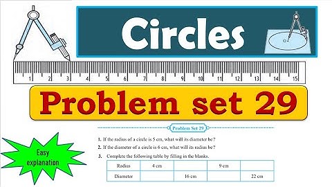 Problem set 29 | Circles | Chapter 7 | 5th standard | Maths