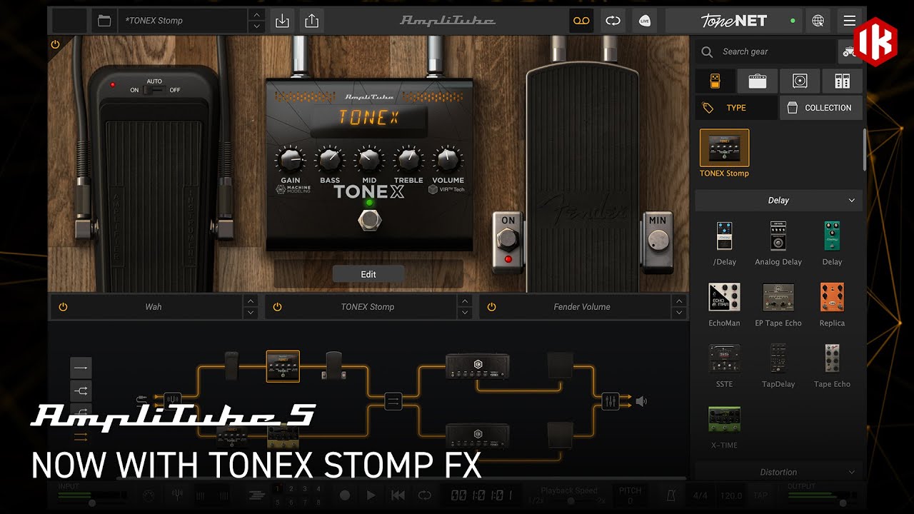 AmpliTube Gets TONEX Stomp: Free update adds pedal Tone Models