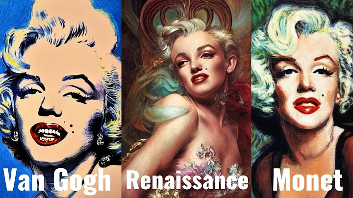 Marilyn Paintings by AI : Picasso, Van Gogh , Remb...