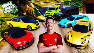 GTA 5 - Stealing Cristiano Ronaldo Luxury Cars with Franklin! (Real Life Cars #142)
