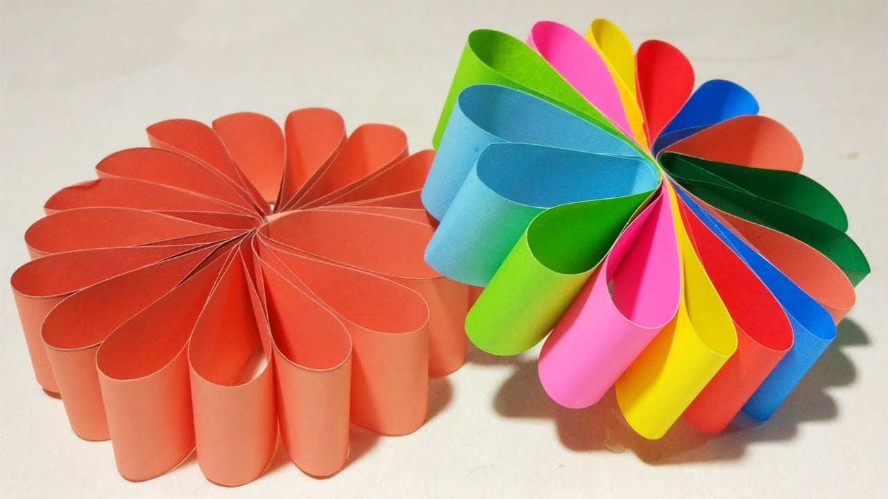 how to make hanging paper strips flowers garland for party decorations paper flower garland making