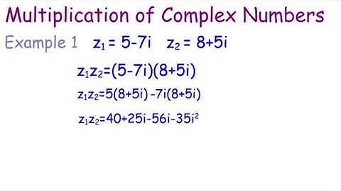 Complex Number Multiplication Example 1
