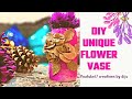 Diy unique flower vase  white cement craft  creations by diju