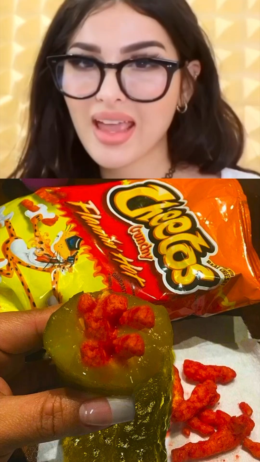 Trying The Hot Cheetos PICKLE Hack