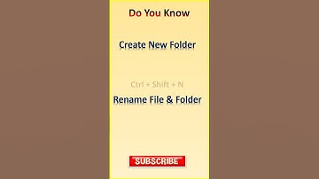 Create Folder & Rename with Shortcut Key #ccc #learning #computer