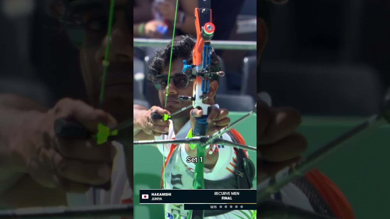 DHIRAJ v NAKANISHI. 🔥🏹🏆 | #1MinuteMatch | #shorts | #ArcheryWorldCup20