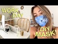 a realistic work day at home + DIY TIE DYE MASK